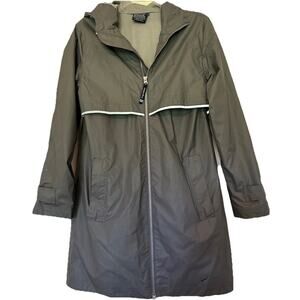 Charles River Gray Size XS Jacket New England Full Zip Hooded Windbreaker‎ Rain